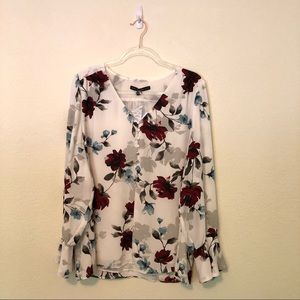 White House Black Market Floral Button Front NEW